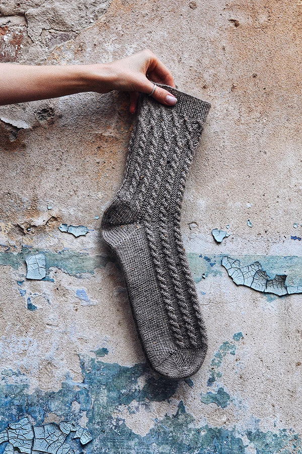 Twist Woven Cashmere Handmade Socks