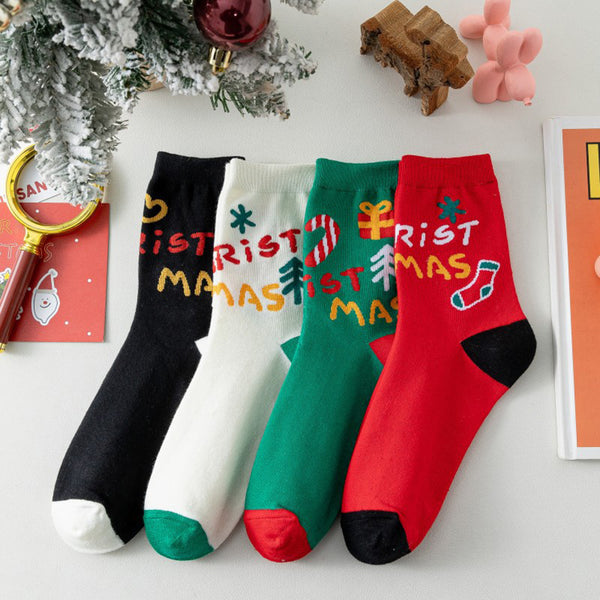 5 Pairs Of Christmas Warm Socks