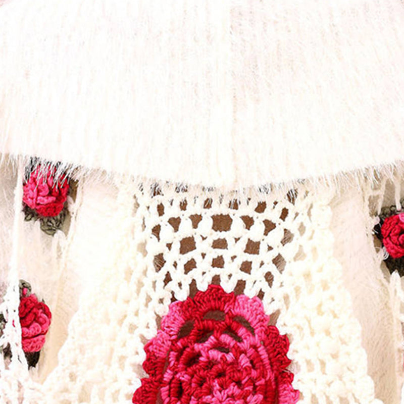 Handmade Crochet Rose Seahorse Hair Vest Jacket