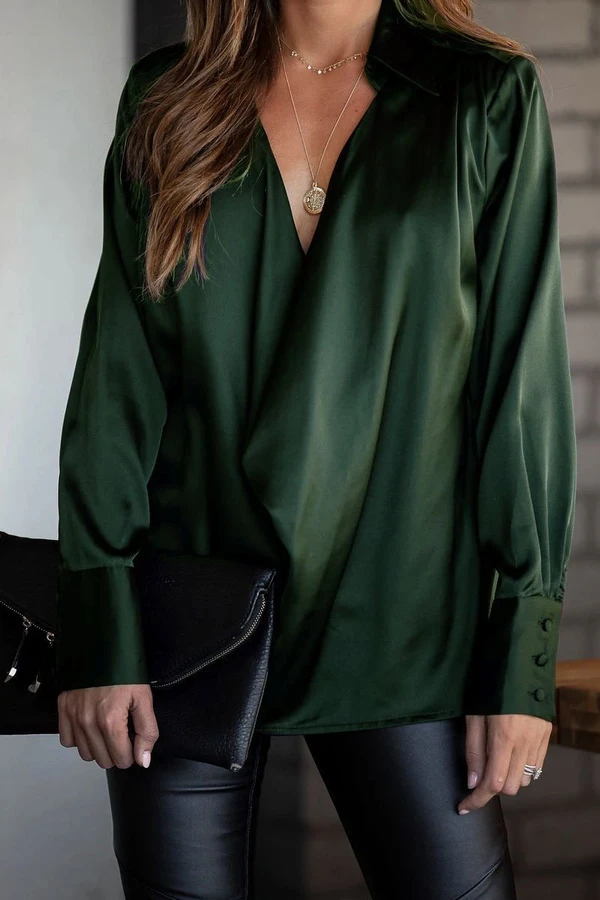 Satin Long Sleeve Shirt