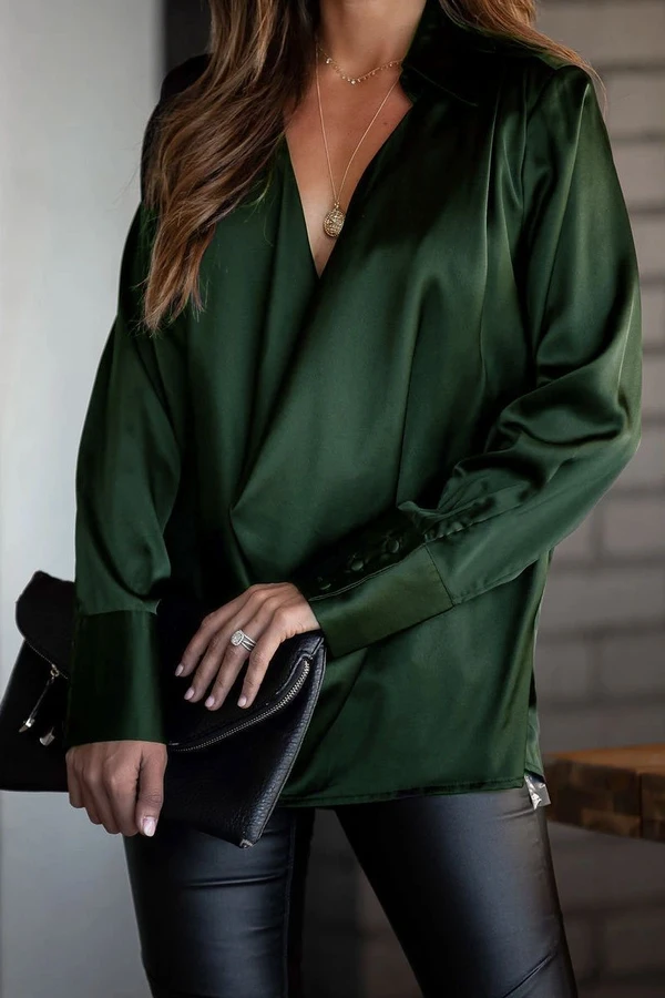 Satin Long Sleeve Shirt