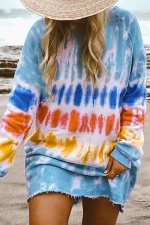 Tie-dye Long Sleeve Loose Sweatshirt