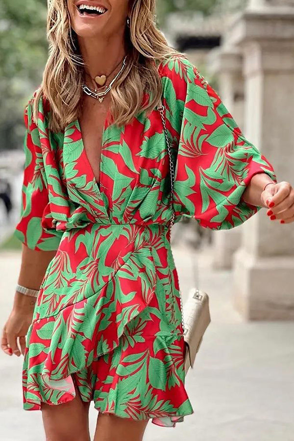 Dancing In The Garden Printed Mini Dress