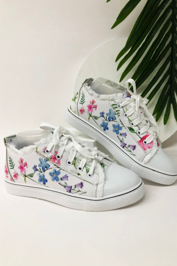 Fashion Floral Ultralight Breathable Sports Canvas Shoes