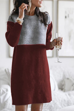 Color Block Knitted Dress