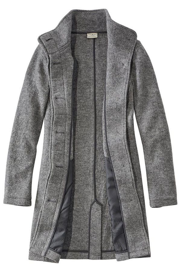 Dark Gray Lapel Wool Coat