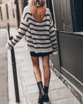 The Striped Mohair Knitted Sweater