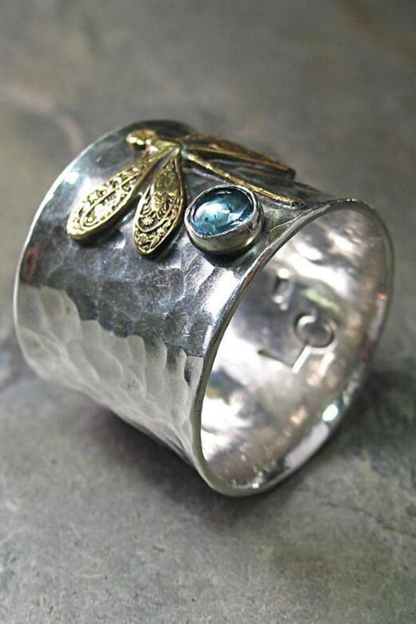 Vintage Style Vacation Mysterious Dragonfly Alloy Ring