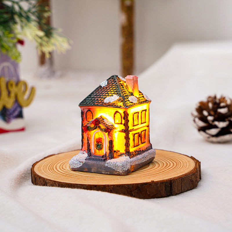 Christmas Glowing Snow House Ornaments Christmas Gift