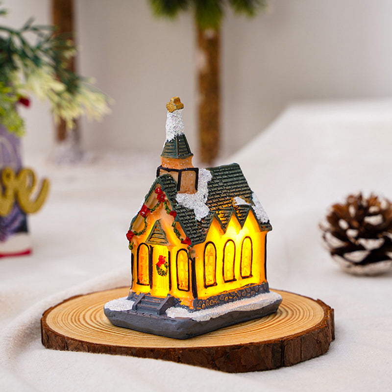 Christmas Glowing Snow House Ornaments Christmas Gift