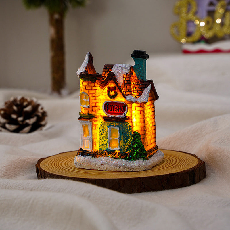 Christmas Glowing Snow House Ornaments Christmas Gift