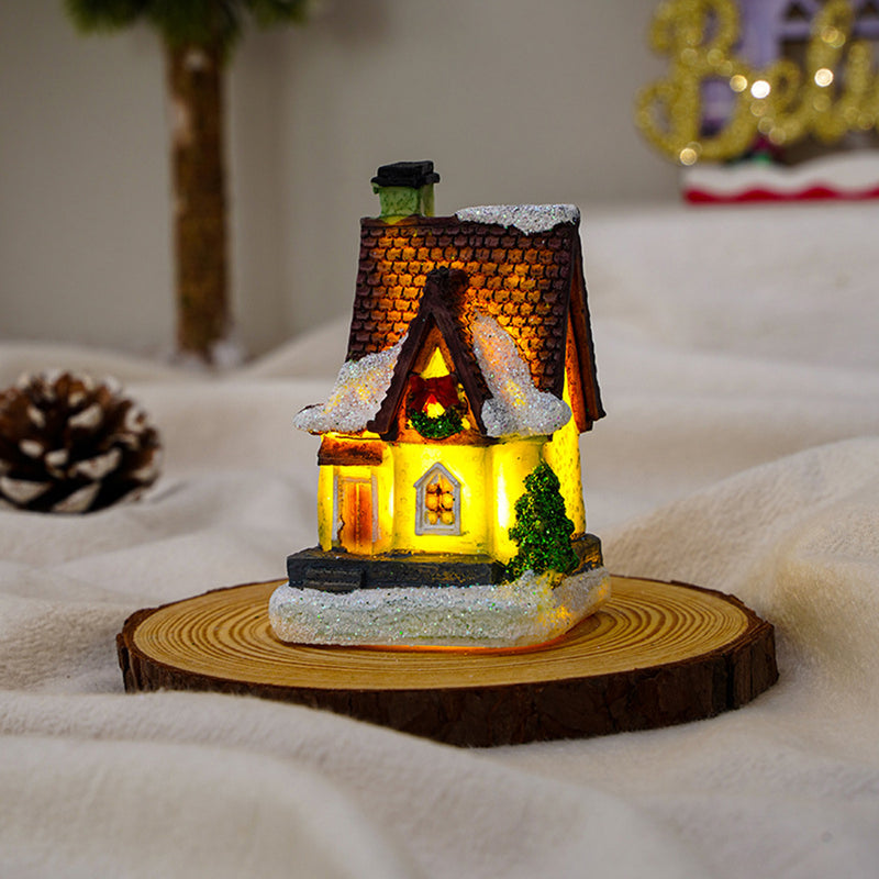 Christmas Glowing Snow House Ornaments Christmas Gift