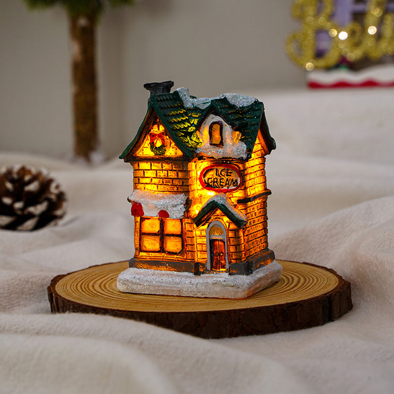 Christmas Glowing Snow House Ornaments Christmas Gift