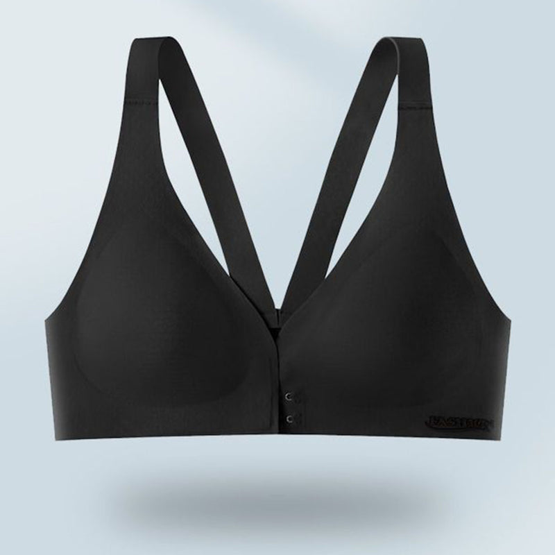 Women's Breathable Sexy Simple Front Button V-Neck Seamless Bra & Bralette