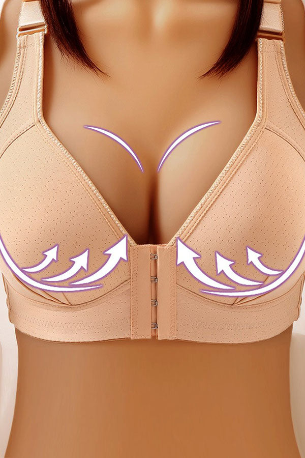 Front Closure Breathable Push Up Bralette