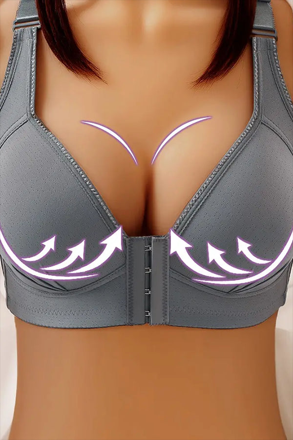 Front Closure Breathable Push Up Bralette