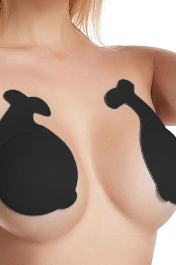 1Pair Dolphin Shape Silicone Push Up Invisible Bra Bust Lifter Self Adhesive Nipple Covers