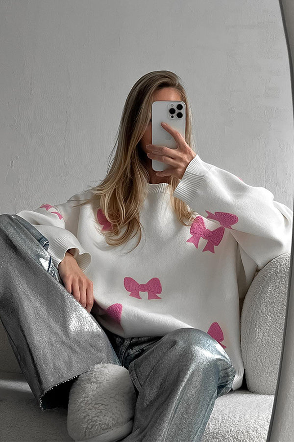 Bow Embroidered Sweater