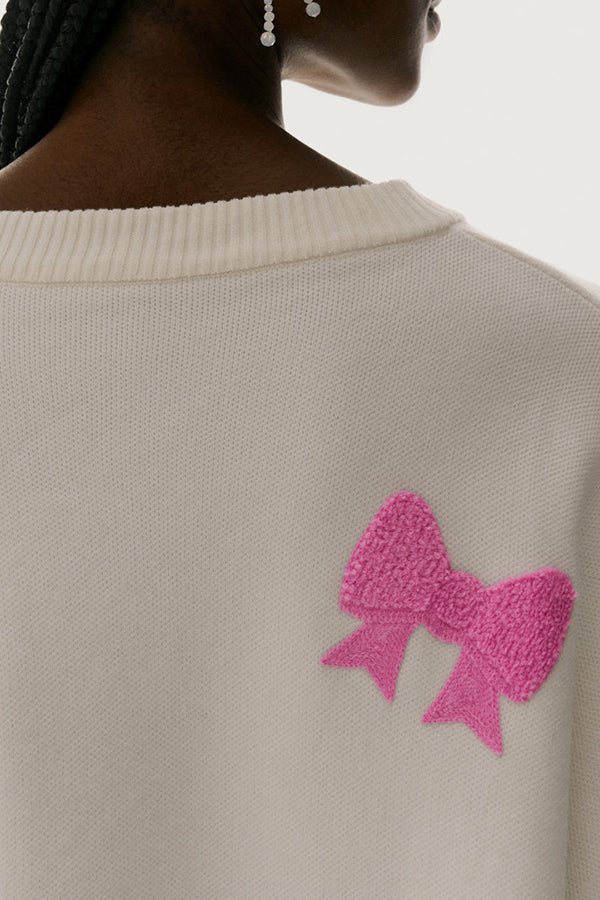 Bow Embroidered Sweater