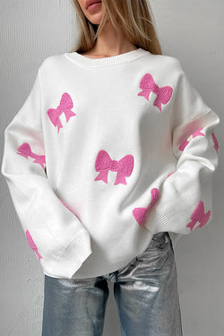 Bow Embroidered Sweater