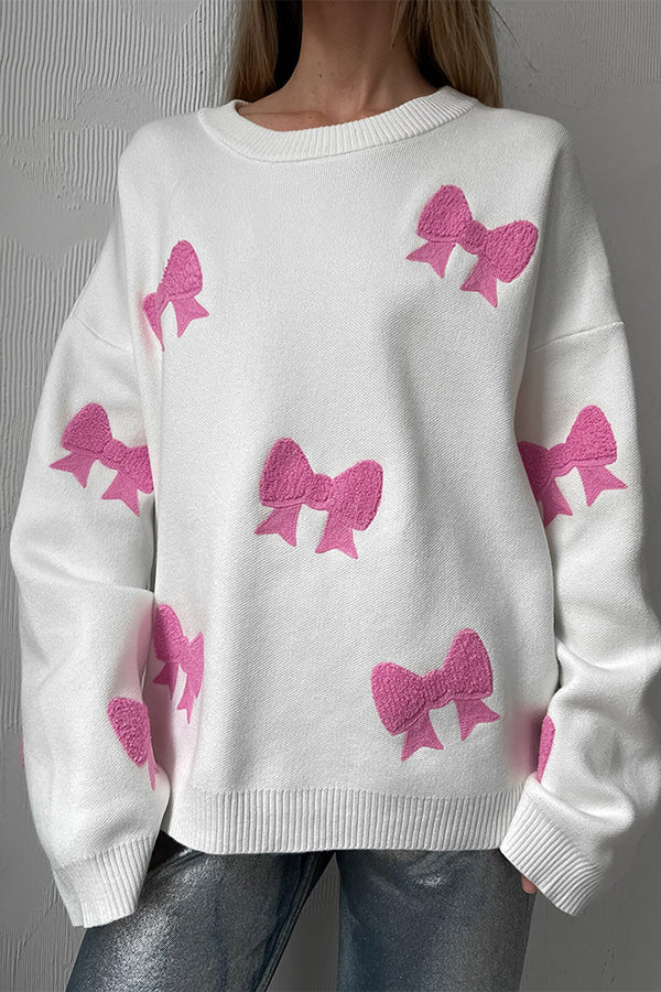 Bow Embroidered Sweater