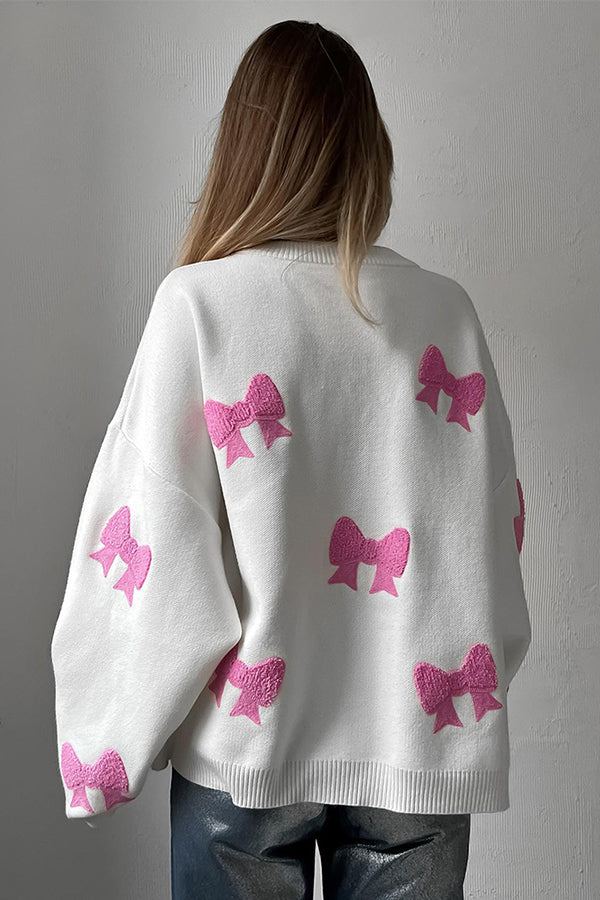 Bow Embroidered Sweater