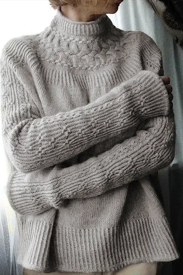 Knitted Crew Neck Plain Basic Sweater