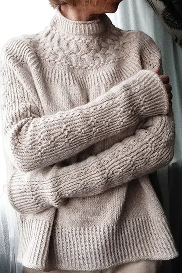 Knitted Crew Neck Plain Basic Sweater