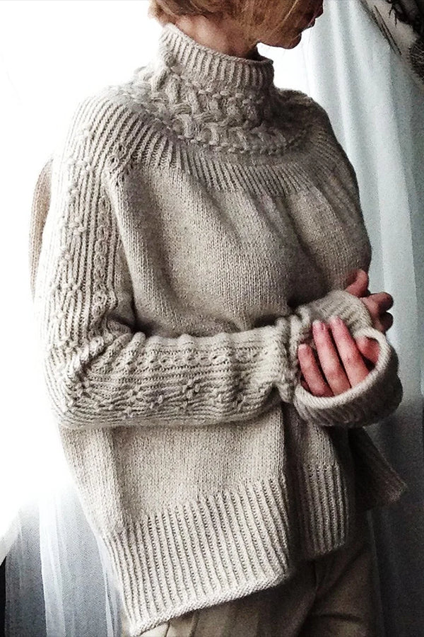 Knitted Crew Neck Plain Basic Sweater