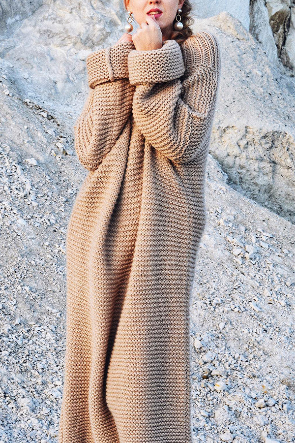 Hand Knitted Loose Sweater Dress