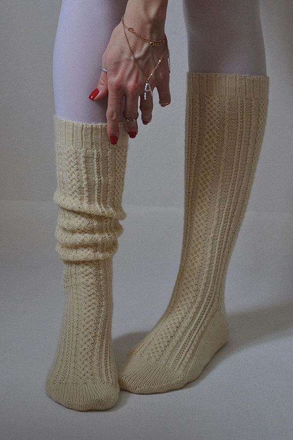 Hand Knitted Calf Socks