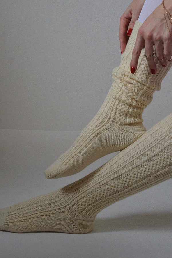 Hand Knitted Calf Socks