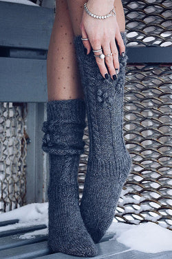 Hand-Crocheted Cashmere Socks