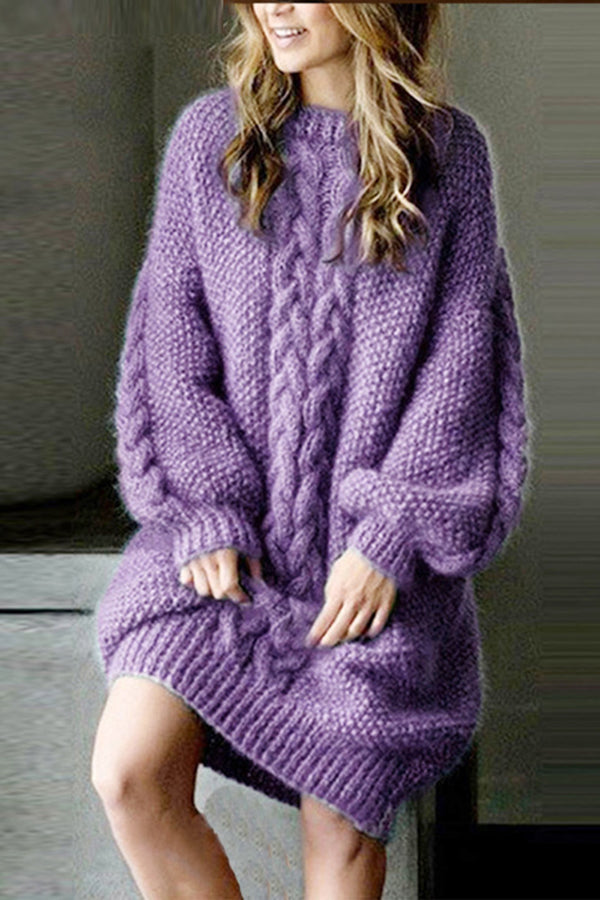 Twist Knitted Sweater Dress