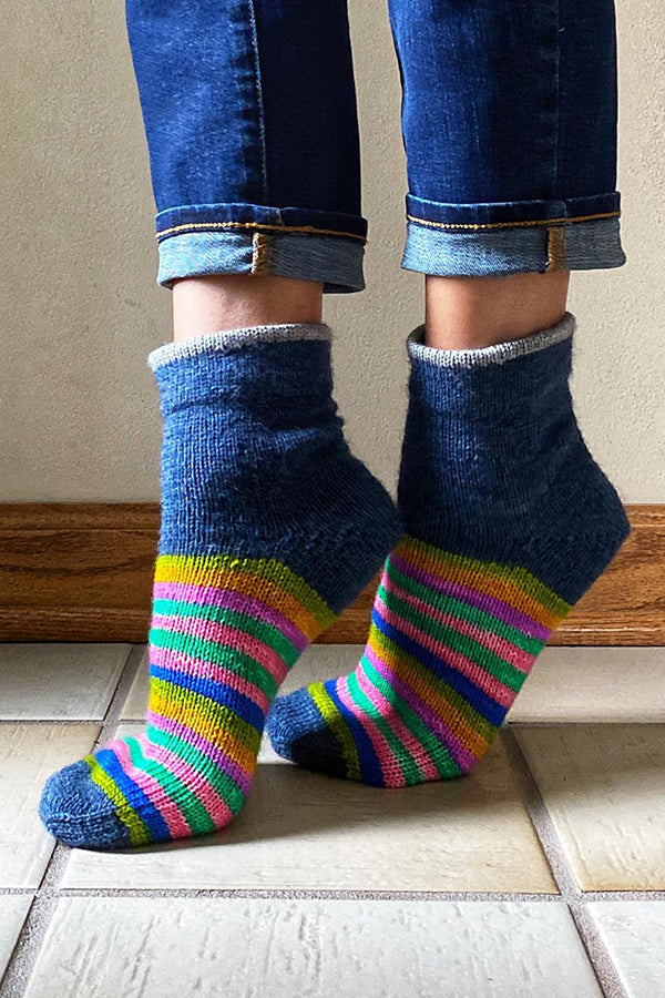 Colorful Striped Knitted Socks