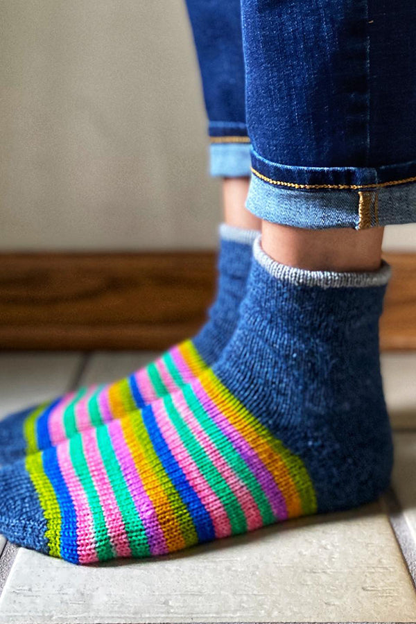 Colorful Striped Knitted Socks