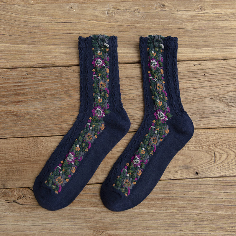 Twist Floral Socks (5 PAIRS)