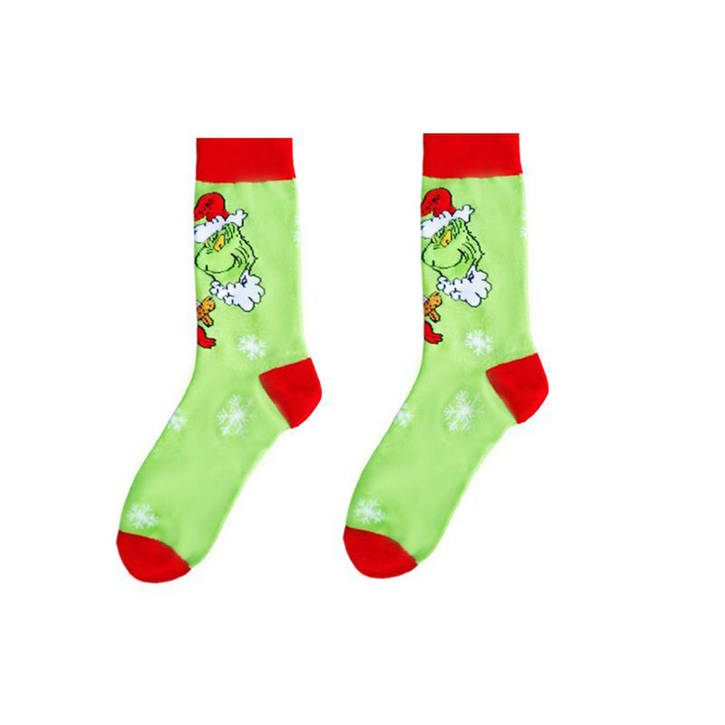 4 Pairs Of Christmas Grinch Warm Socks