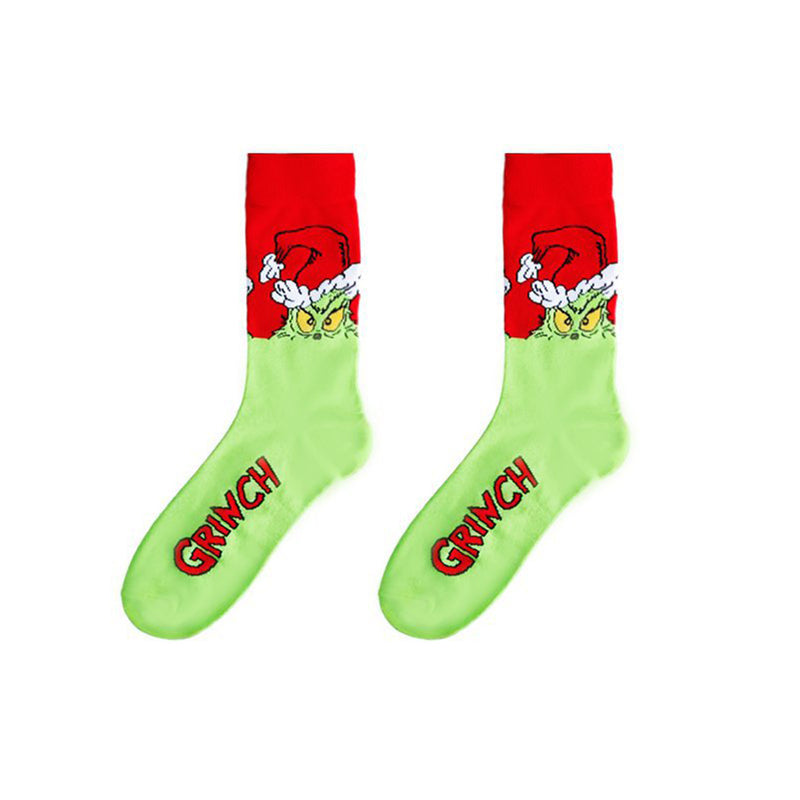 4 Pairs Of Christmas Grinch Warm Socks