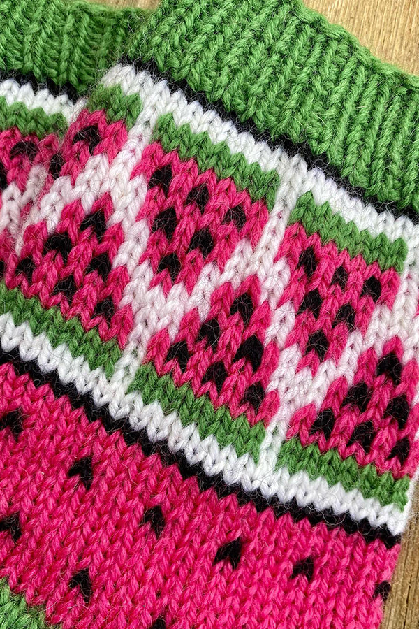 Creative Watermelon Knitted Socks