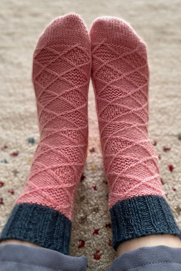 Pink Yarn Knitted Socks