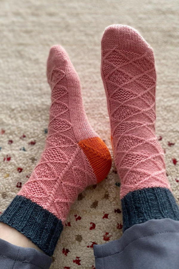 Pink Yarn Knitted Socks