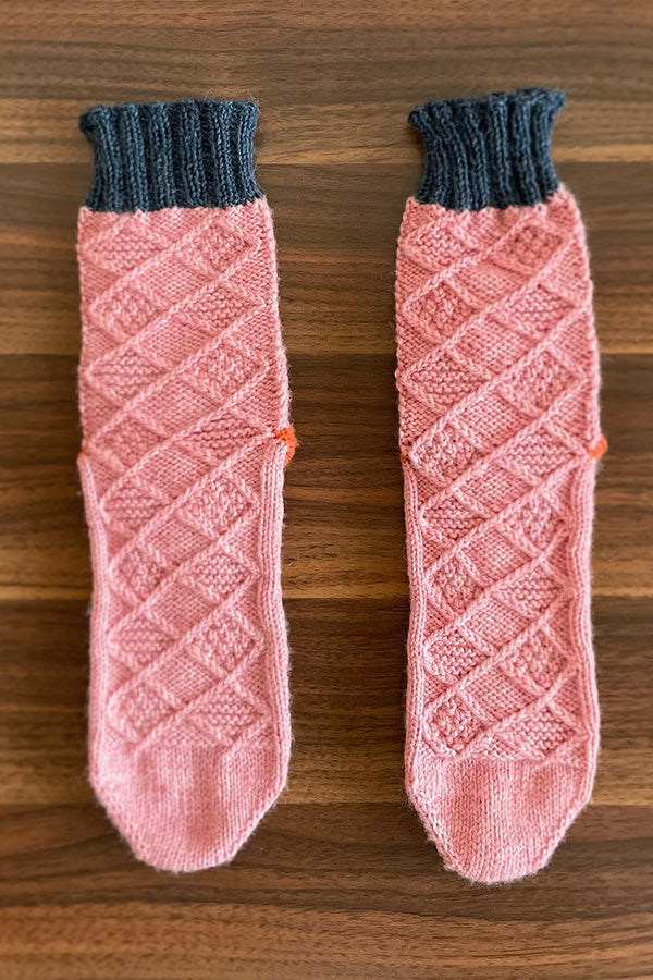 Pink Yarn Knitted Socks