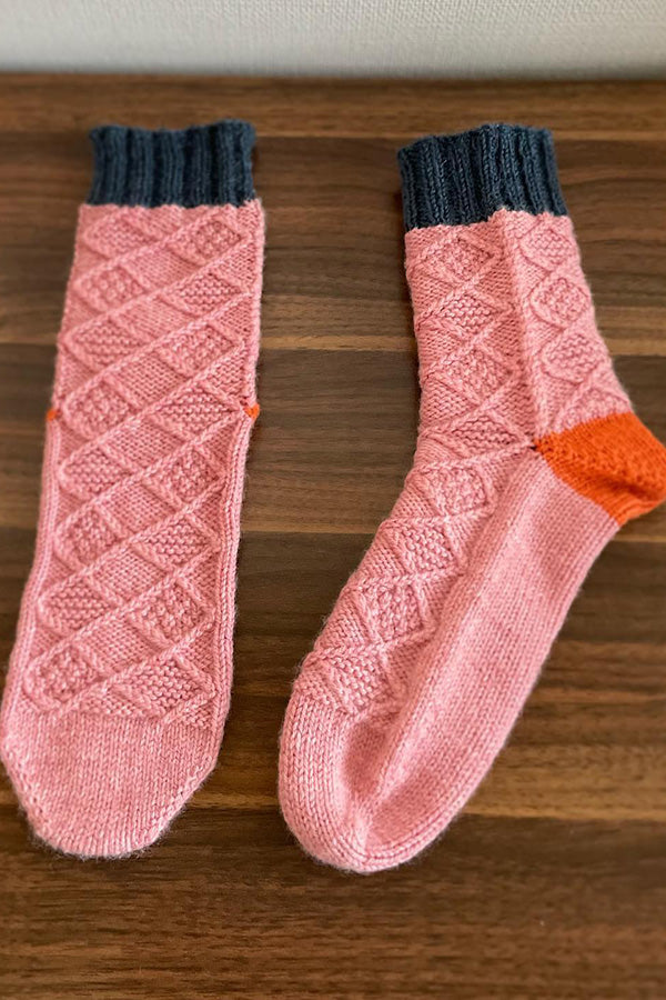 Pink Yarn Knitted Socks