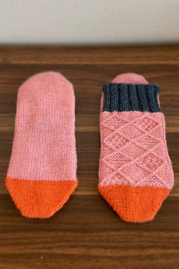 Pink Yarn Knitted Socks