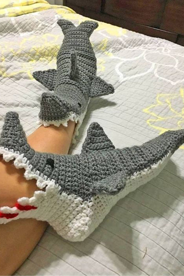 Christmas Creative Shark Knitted Socks