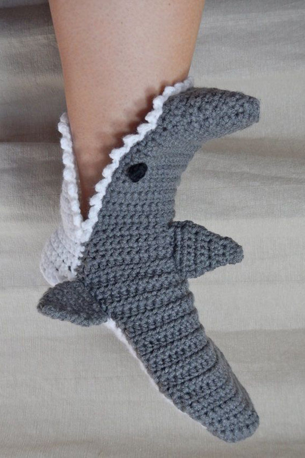 Christmas Creative Shark Knitted Socks