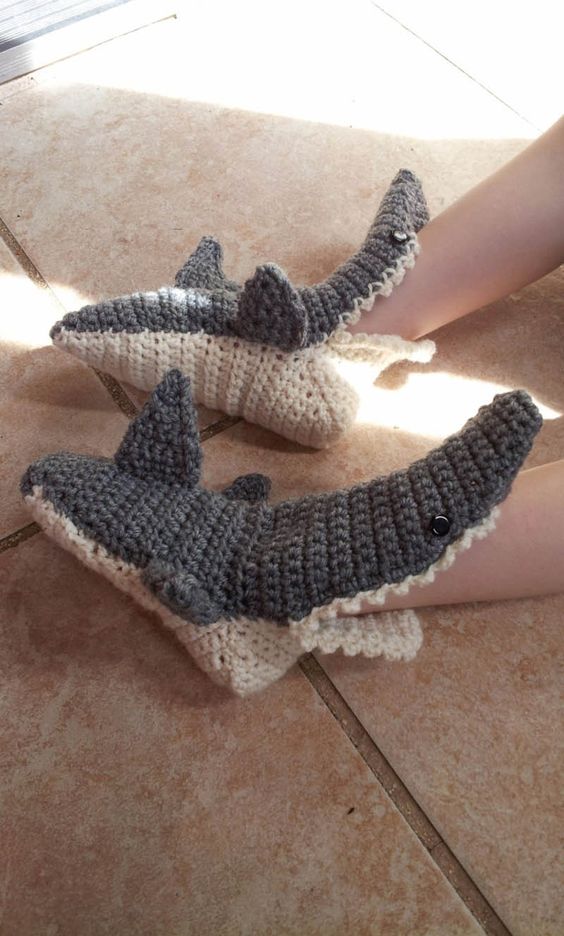 Christmas Creative Shark Knitted Socks