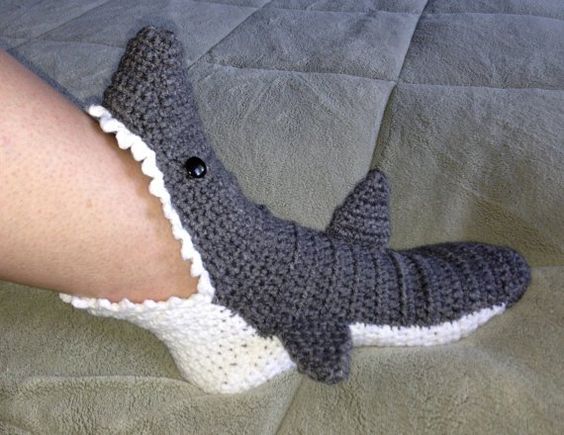 Christmas Creative Shark Knitted Socks