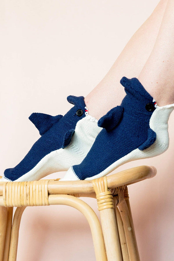 Christmas Creative Shark Knitted Socks